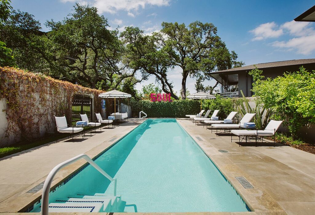 Poolside at Hotel Saint Cecilia, Austin, TX